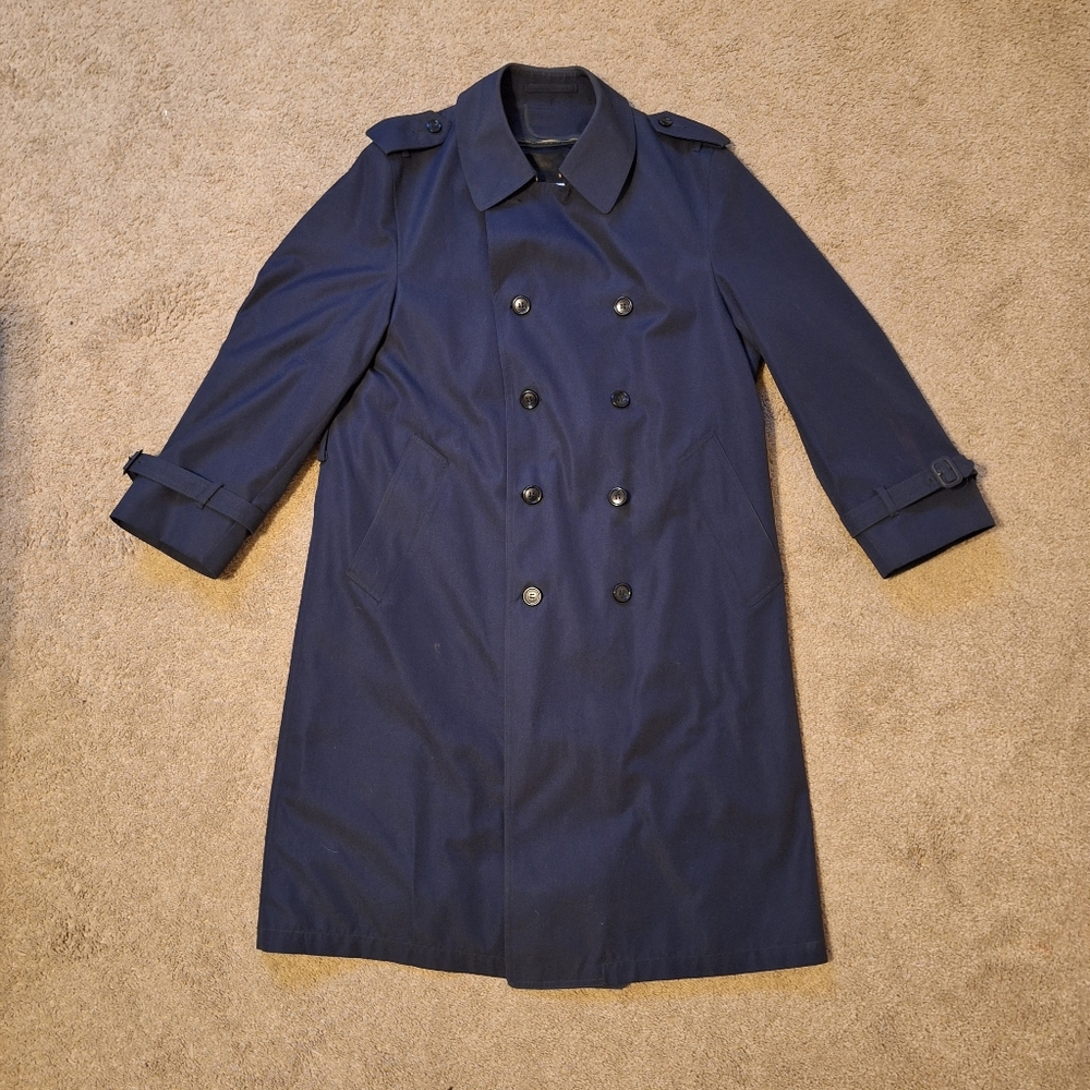 Men's Vintage London Fog Double Breasted Trench Coat W/ Removable Lining 38 S/C